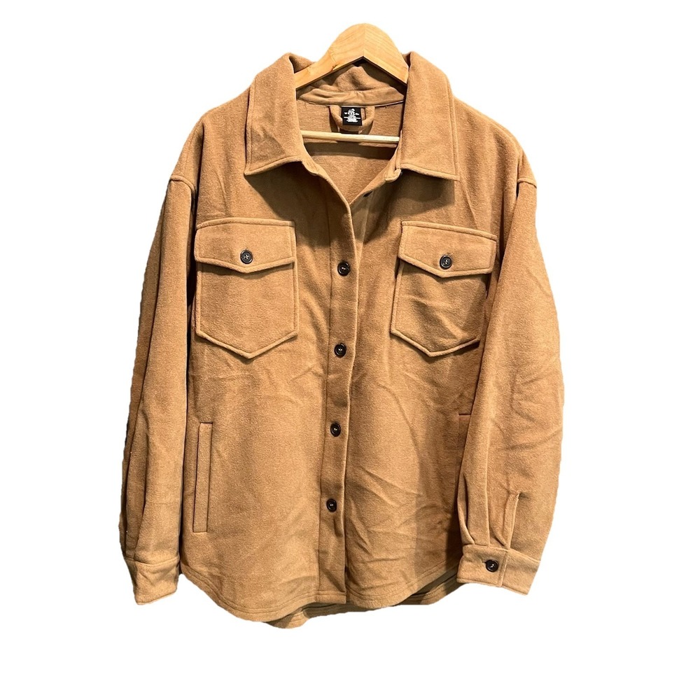 Woolx Brown Sawyer Women's Merino Wool Button Down Shacket Size Large